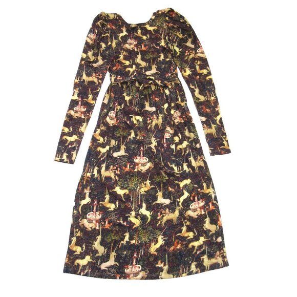 NWT Samantha Pleet Regal Midi in Midnight Tapestry Print Jersey Dress L - Picture 8 of 13